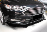 For 2017-2018 Ford Fusion/Mondeo Painted Black Color Front Bumper Spoiler Body Lip Kit 3 Pcs