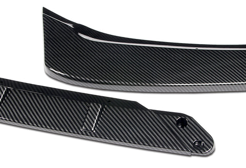 For 2017-2018 Ford Fusion/Mondeo Painted Carbon Fiber Look Front Bumper Spoiler Body Lip Kit 3 Pcs