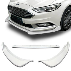 For 2017-2018 Ford Fusion/Mondeo Painted White Color Front Bumper Spoiler Body Lip Kit 3 Pcs