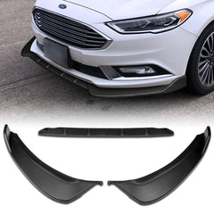 For 2017-2018 Ford Fusion/Mondeo Unpainted Matt Black Front Bumper Body Kit Lip 3 PCS