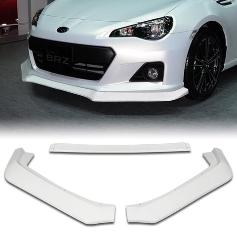 For 2013-2016 Subaru BRZ JDM CS-Style Painted White Color Front Bumper Body Kit Lip 3Pcs