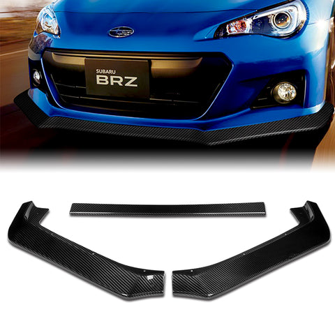 For 2013-2016 Subaru BRZ CS-Style Real Carbon Fiber Front Bumper Body Kit Lip  3 Pcs