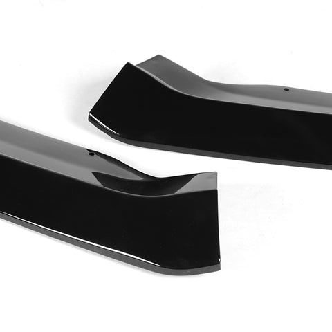 For 2015-2018 Cadillac ATS Painted Black Color Front Bumper Body Kit Splitter Spoiler Lip 3 Pcs
