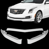 For 2015-2018 Cadillac ATS Painted White Color Front Bumper Body Kit Splitter Spoiler Lip 3 Pcs