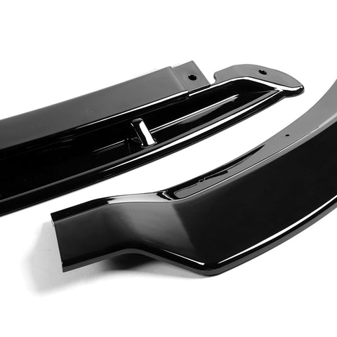 For 2015-2021 Dodge Charger SRT-Style Painted Black Color Front Bumper Splitter Spoiler Lip 3 Pcs