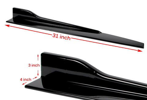 For 2019-2021 Toyota Avalon STP-Style Matt Black Front Bumper Body Spoiler Lip + Side Skirt Rocker Winglet Canard Diffuser Wing  Body Splitter ABS (Matte Black) 5PCS