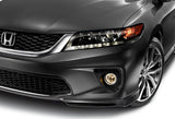 For 2013-15 Honda Accord Coupe/2DR HFP-Style Painted Carbon Look  Front Bumper Spoiler Lip 2 Pcs