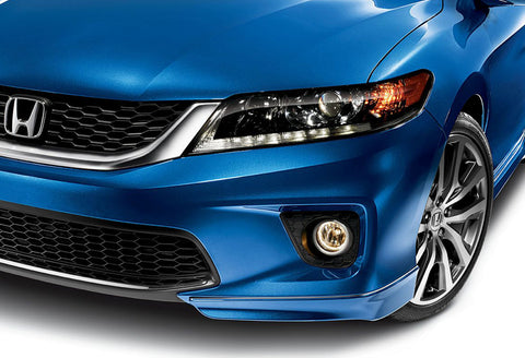 For 2013-2015 Honda Accord Coupe/2DR HFP-Style Unpainted Matt Black  Front Bumper Spoiler Lip 2Pcs