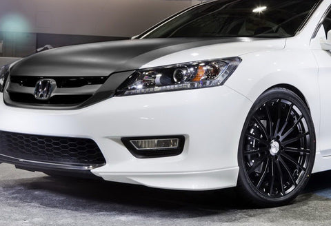 For 2013-2015 Honda Accord 4DR HFP-Style Painted White Color Front Bumper Splitter Lip  2 Pcs