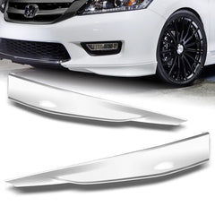 For 2013-2015 Honda Accord 4DR HFP-Style Painted White Color Front Bumper Splitter Lip  2 Pcs