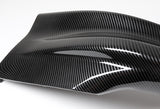 For 2014-2015 Civic 2DR HFP-Style Painted Carbon Look Front Bumper Splitter Spoiler Lip 2pcs