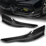 For 2014-2015 Civic 2DR HFP-Style Painted Carbon Look Front Bumper Splitter Spoiler Lip 2pcs