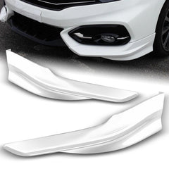 For 2014-2015 Honda Civic Coupe HFP-Style Painted White Color Front Bumper Spoiler Lip 2pcs