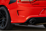 For 2015-2019 Dodge Charger SRT-Style Unpainted Black Rear Bumper Lip Aprons Polyurethane 2pcs