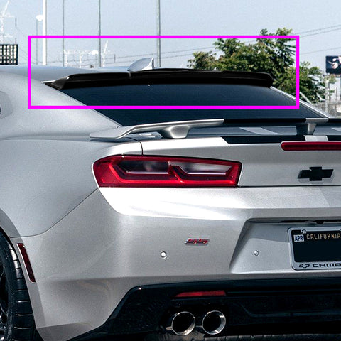 For 2016-2018 Chevrolet Camaro Smoke Acrylic Rear Window Roof Visor Spoiler Wing