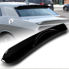 For 2008-2023 Dodge Challenger Smoke Acrylic Rear Window Roof Visor Spoiler Wing