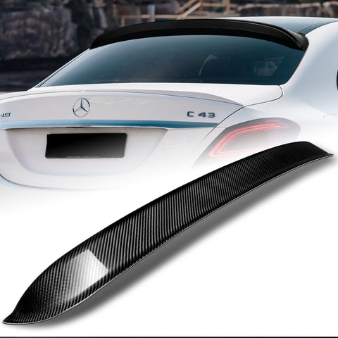 For 2015-2021 Mercedes C300 C43 C63 W205 Sedan Carbon Fiber Rear Window Roof Spoiler