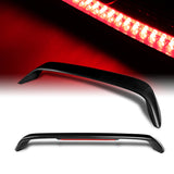 For 1996-2000 Honda Civic Coupe Painted Black Color Rear Trunk Spoiler Wing LED Brake