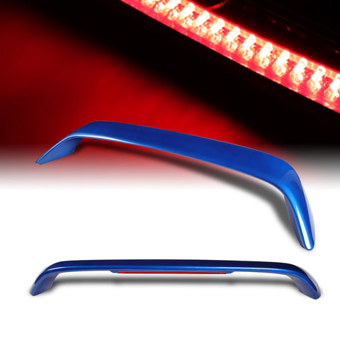 For 1996-2000 Honda Civic Coupe Painted Blue Color Rear Trunk Spoiler Wing LED Brake