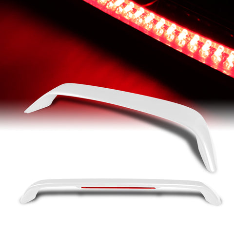 For 1996-2000 Honda Civic Coupe Painted White Color Rear Trunk Spoiler Wing LED Brake