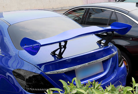 Universal 57" TYPE-1 Painted Blue ABS GT Trunk Adjustable Bracket Spoiler Wing