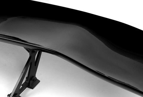 Universal 57" TYPE-2 Painted Black ABS GT Trunk Adjustable Bracket Spoiler Wing