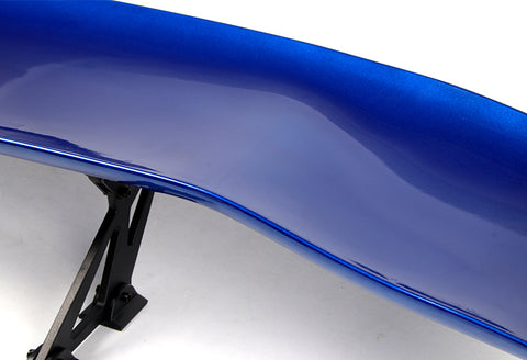 Universal 57" TYPE-2 Painted Blue ABS GT Trunk Adjustable Bracket Spoiler Wing