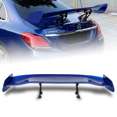 Universal 57" TYPE-2 Painted Blue ABS GT Trunk Adjustable Bracket Spoiler Wing