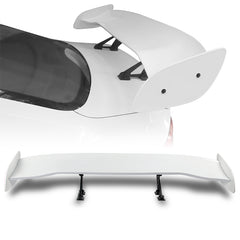 Universal 57" TYPE-2 Painted White ABS GT Trunk Adjustable Bracket Spoiler Wing