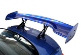 57" TYPE-3 Painted Blue Color ABS GT Trunk Spoiler Wing + Aluminum Leg Stem Universal