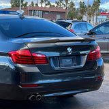 For 2011-2016 BMW 5-Series/M5 F10 F18 W-Power Carbon Painted Rear Trunk Spoiler