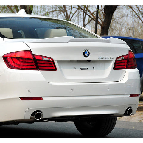 For 2011-2016 BMW 5-Series / M5 F10 F18 W-Power Pearl White Rear Trunk Spoiler