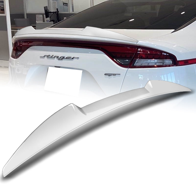 For 2018-2023 Kia Stinger W-Power Pearl White V-Style Duckbill Trunk L