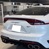 For 2018-2023 Kia Stinger W-Power Pearl White V-Style Duckbill Trunk Lid Spoiler