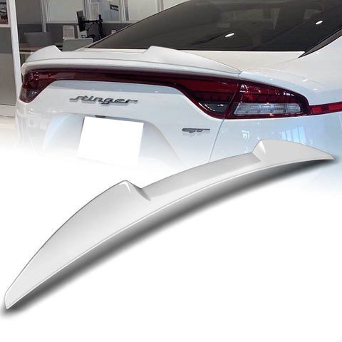 For 2018-2023 Kia Stinger W-Power Pearl White V-Style Duckbill Trunk Lid Spoiler