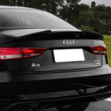 For 2014-2020 Audi A3 RS3 S3 Sedan/4DR W-Power Pearl Black V-Style Trunk Spoiler