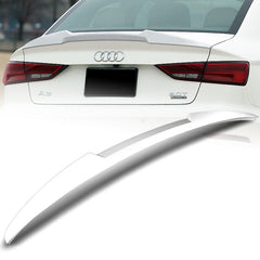 For 2014-2020 Audi A3 RS3 S3 Sedan/4DR W-Power Pearl White V-Style Trunk Spoiler