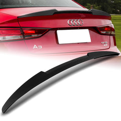 For 2014-2020 Audi A3 RS3 S3 Sedan W-Power Matt Black V-Style Trunk Spoiler Wing