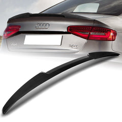 For 2009-2012 Audi A4 Quattro Sedan W-Power Carbon Painted V-Style Trunk Spoiler