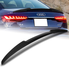 For 2017-2022 Audi A4 S4 B9 Sedan W-Power Carbon Look V-Style Trunk Spoiler Wing