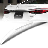 For 2018-2021 Mazda 6 Mazda6 W-Power Pearl White V-Style Trunk Lid Spoiler Wing