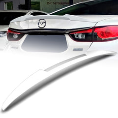 For 2014-2017 Mazda 6 Mazda6 W-Power Pearl White V-Style Trunk Lid Spoiler Wing