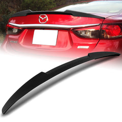 For 2014-2017 Mazda 6 Mazda6 W-Power Matt Black V-Style Trunk Lid Spoiler Wing