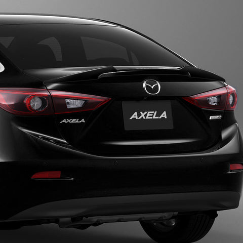 For 2014-2018 Mazda 3 Sedan W-Power Pearl Black V-Style Trunk Lid Spoiler Wing