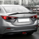 For 2014-2018 Mazda 3 Sedan W-Power Matt Black V-Style Trunk Lid Spoiler Wing