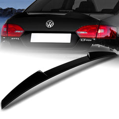 For 2011-2018 Volkswagen VW Jetta W-Power Pearl Black V-Style Trunk Spoiler Wing