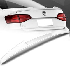For 2011-2018 Volkswagen VW Jetta W-Power Pearl White V-Style Trunk Spoiler Wing