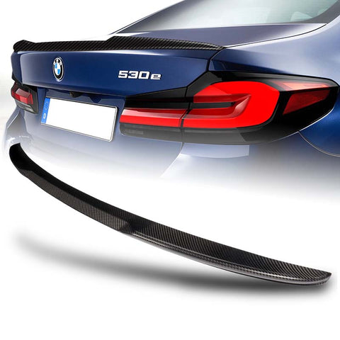 For 2017-2023 BMW 5-Series G30 V-Type Real Carbon Fiber Rear Trunk Spoiler Wing