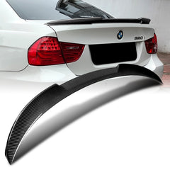 For 2006-2011 BMW E90 3-Series V-Style Real Carbon Fiber Rear Trunk Spoiler Wing