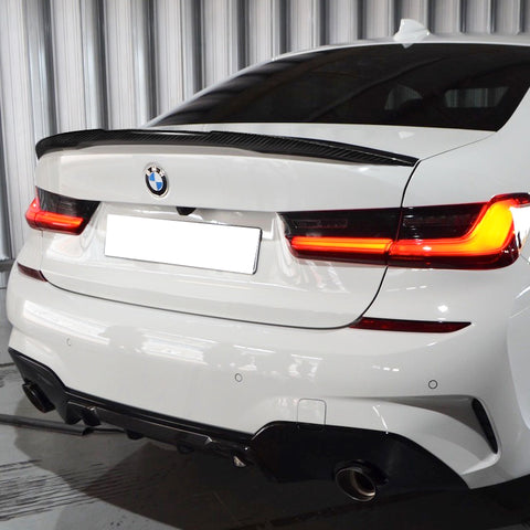 For 2019-2021 BMW 3-Series G20 V-Style Real Carbon Fiber Rear Trunk Spoiler Wing
